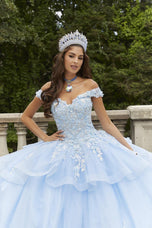 Vizcaya by Morilee Off Shoulder Lace Quince Dress 89409