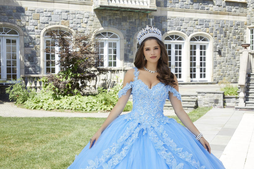 Vizcaya by Morilee Metallic Butterfly Quince Dress 89414 Vizcaya by Morilee Metallic Butterfly Quince Dress 89414