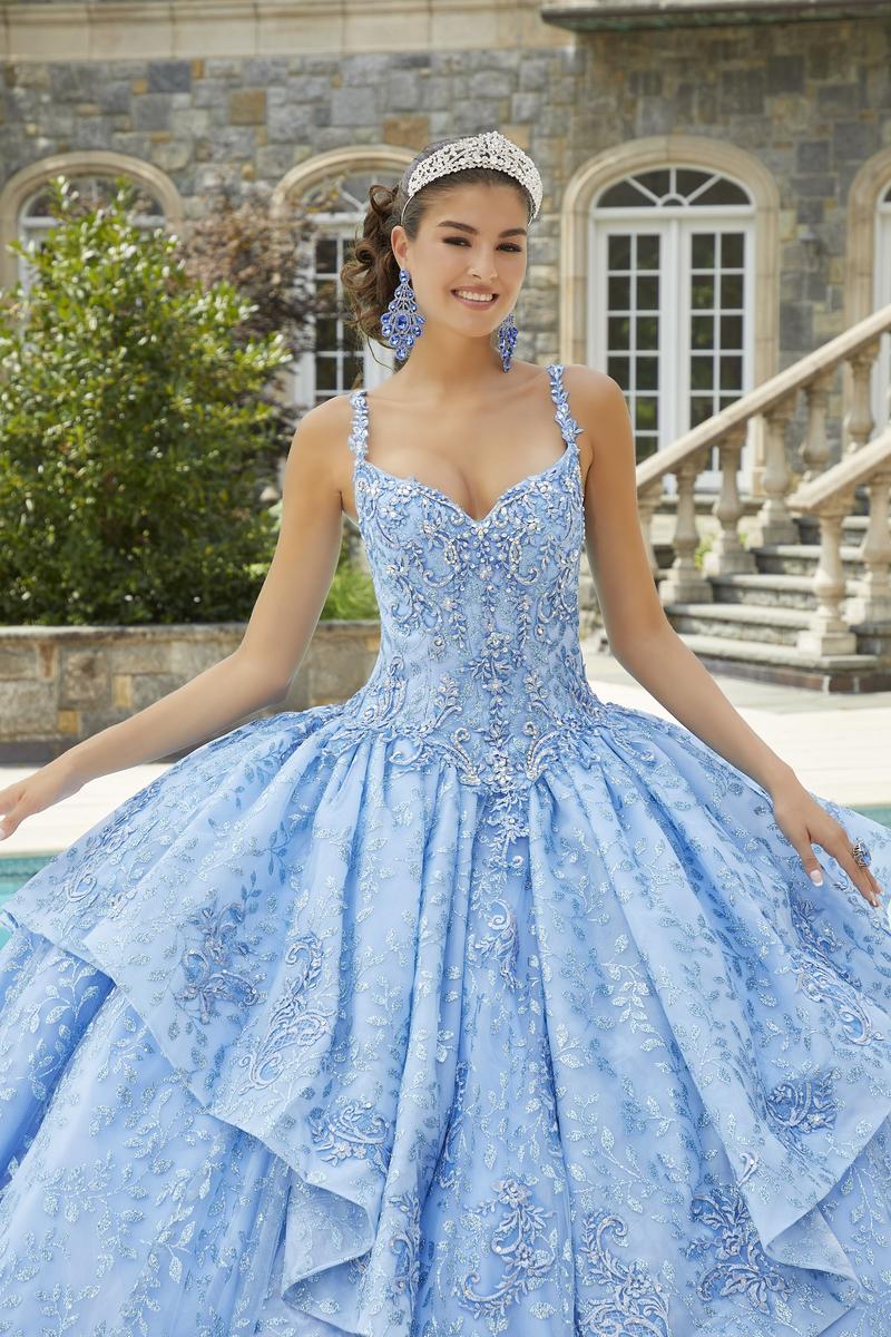 Vizcaya by Morilee Rhinestone Crystal Beaded Quince Dress 89416