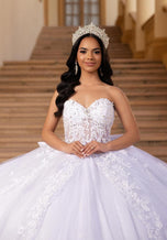 Vizcaya by Morilee Lace Corset Quince Dress 89454