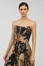 Kay Unger "Willow" Strapless Floral Dress 55115285