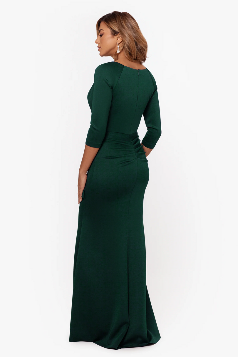 Xscape Evenings "Lexi" Ruched Scuba Evening Dress 4452X Xscape Evenings "Lexi" Ruched Scuba Evening Dress 4452X