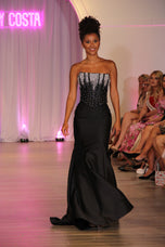 Terry Costa Strapless Pearl Dress XL2631