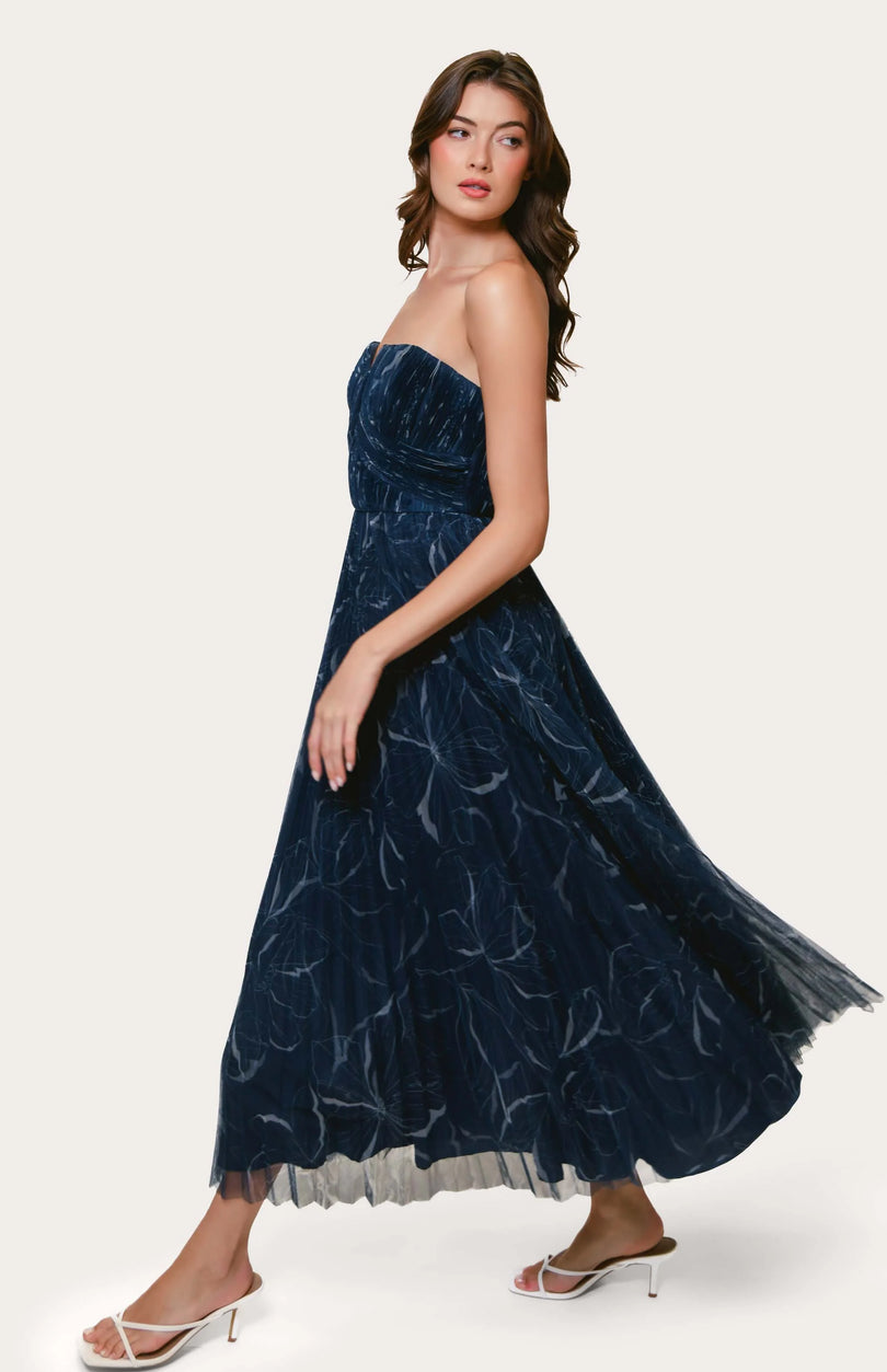 Hutch "Corene" A-line Floral Midi Dress 11331 Hutch "Corene" A-line Floral Midi Dress 11331