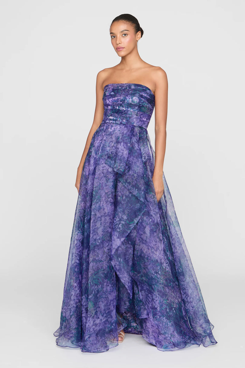 theia dresses Theia Couture Strapless Long Evening Dress 88116063