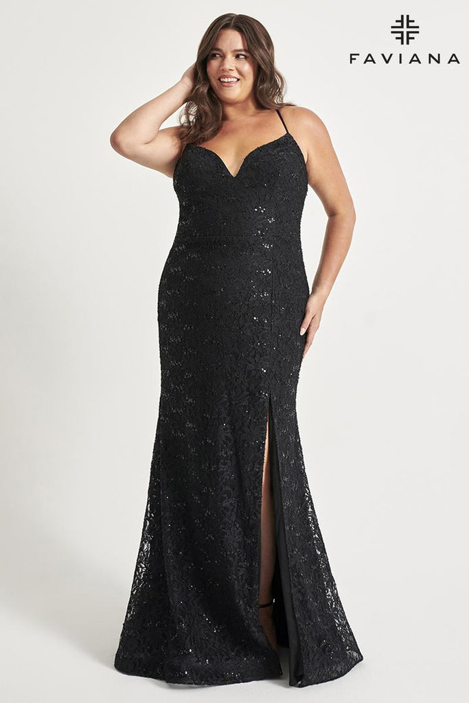 Faviana Lace Plus Size Prom Dress 9546