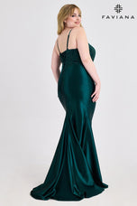 Faviana Satin Lace Plus Size Prom Dress 9597