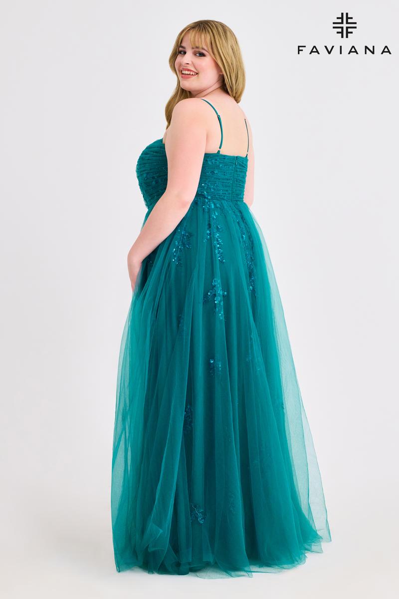 Faviana A-Line Plus Size Prom Dress 9598