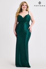 Faviana Tight Illusion Corset Plus Size Prom Dress 9600