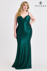 Faviana Tight Illusion Corset Plus Size Prom Dress 9600