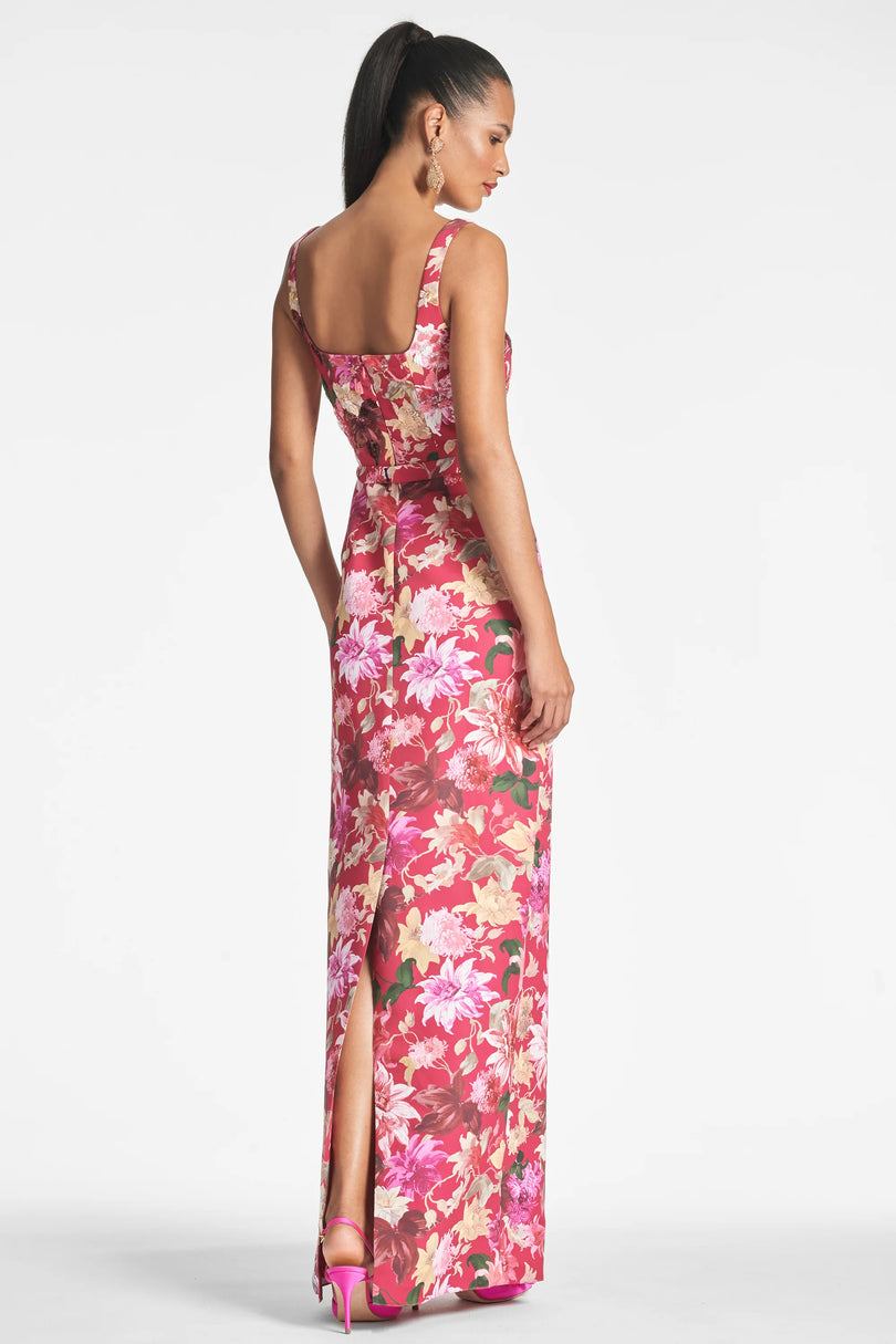 Sachin & Babi "Lana" Fitted Floral Gown