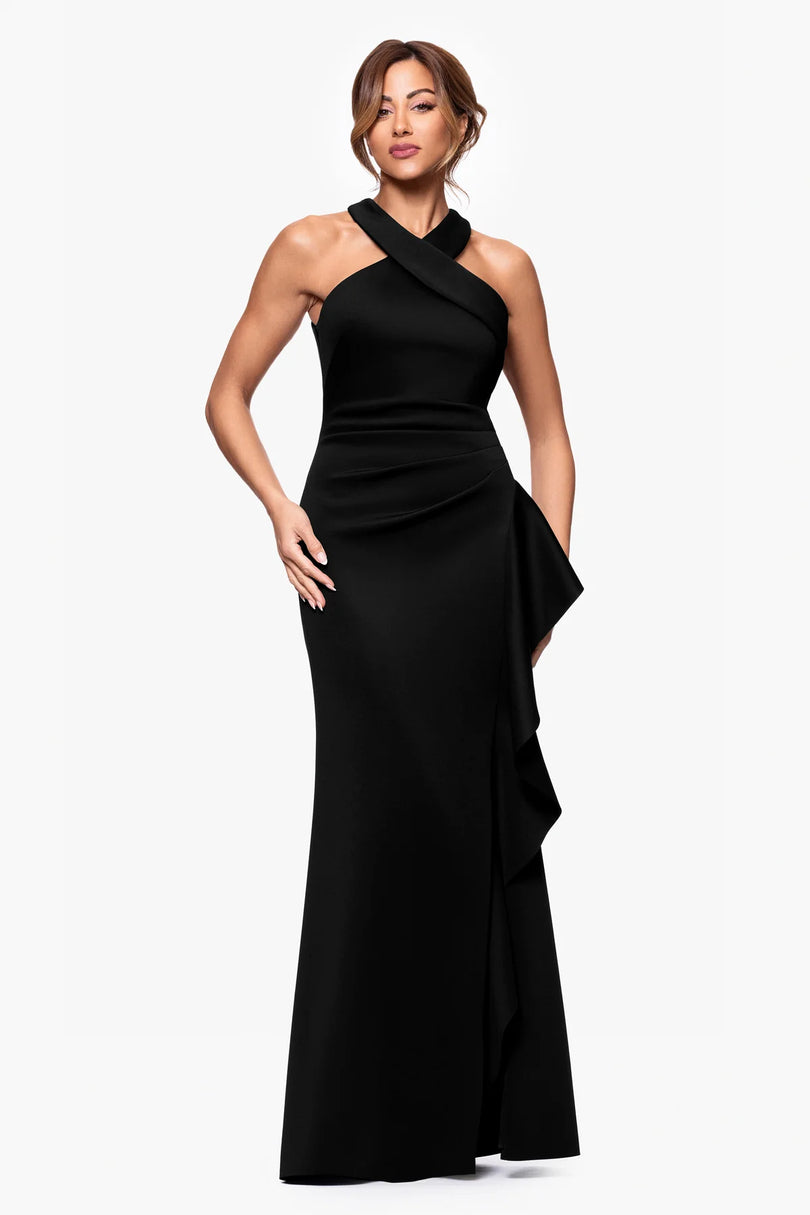 Xscape Cross Neck Long Evening Dress 6993X Xscape Cross Neck Long Evening Dress 6993X