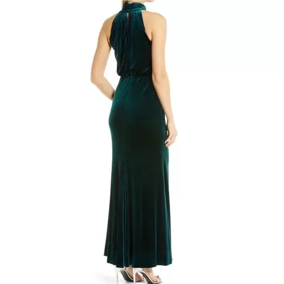 Eliza J Velvet Mock Neck Blouson Gown EJ1M9028 Eliza J Velvet Mock Neck Blouson Gown EJ1M9028