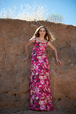 Sachin & Babi "Lana" Fitted Floral Gown