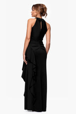 Xscape Cross Neck Long Evening Dress 6993X
