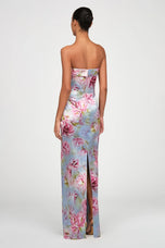 Theia Couture Floral Print Long Evening Dress 88116061