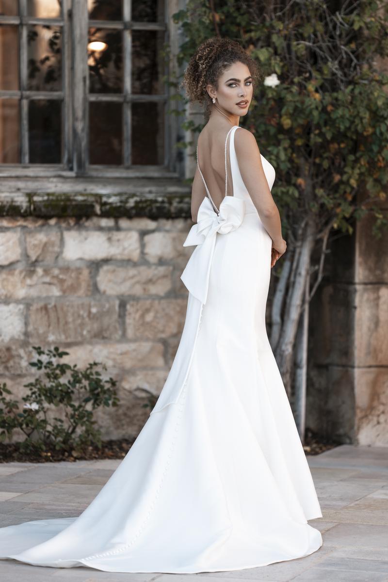 Allure Bridals Fitted Bow Back Mikado Bridal Gown A1258 Allure Bridals Fitted Bow Back Mikado Bridal Gown A1258