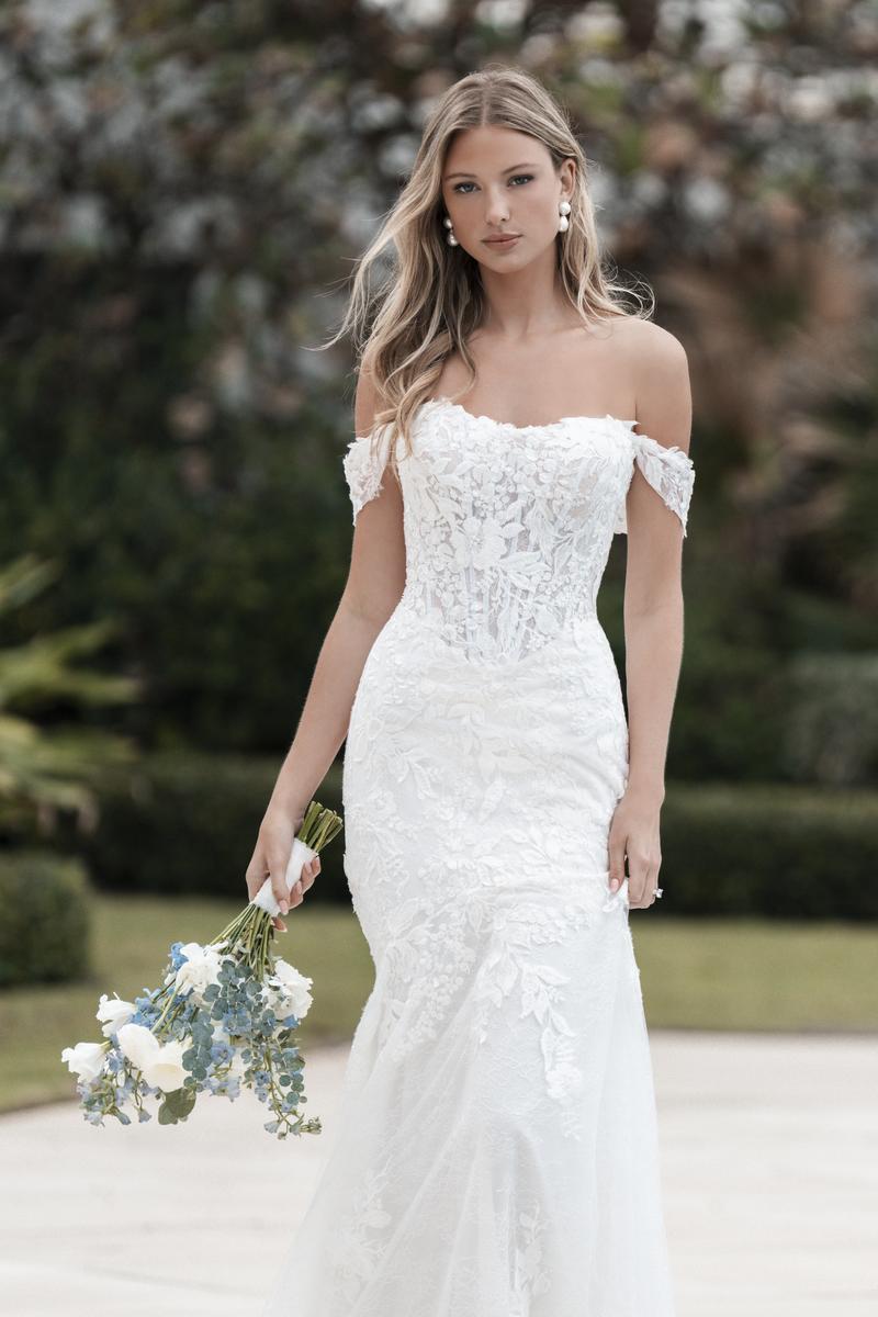 allure halter wedding dress Halter Neck Lace Mermaid Wedding Dress with Feather-Trimmed Sleeves