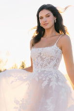 Allure Bridals A1403 Square Neck Romantic Floral bridal Gown