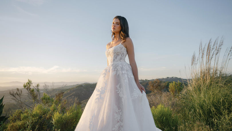 Allure Bridals A1403 Square Neck Romantic Floral bridal Gown