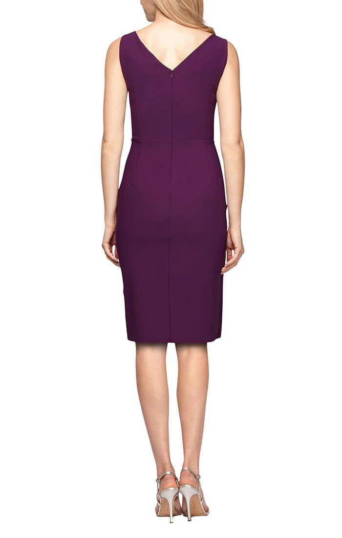alex evenings compression dress Dana Off-the-Shoulder Contour Dress