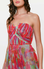 Hutch "Corene" A-line Foral Midi Dress 11331