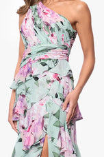 Xscape Evenings "Angela" Floral Print Chiffon Dress 6781X