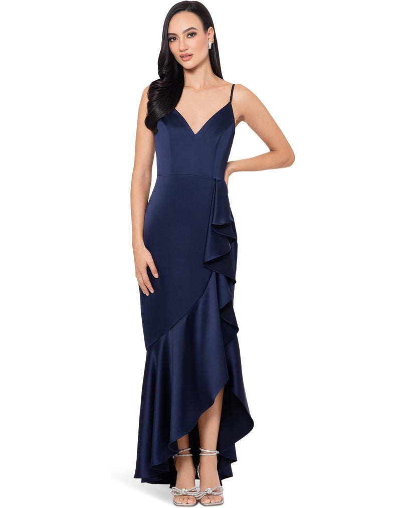 Xscape Satin Ruffle Dress 6251X Xscape Satin Ruffle Dress 6251X