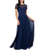 Xscape Evenings "Angelica" Chiffon Beaded Dress 6182X
