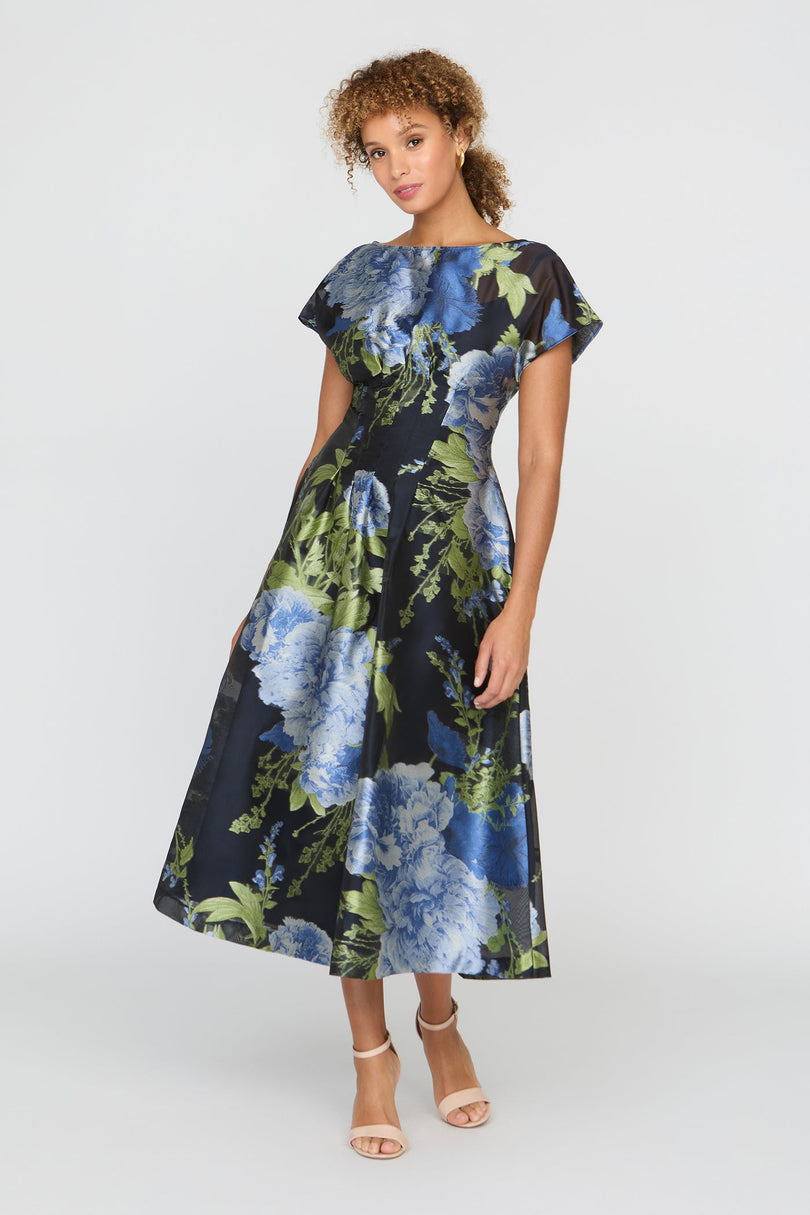 Kay Unger "Florene" Tea Length Dress 55115637