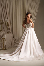 Allure Couture C800 Strapless Sparkling Satin A-line Gown