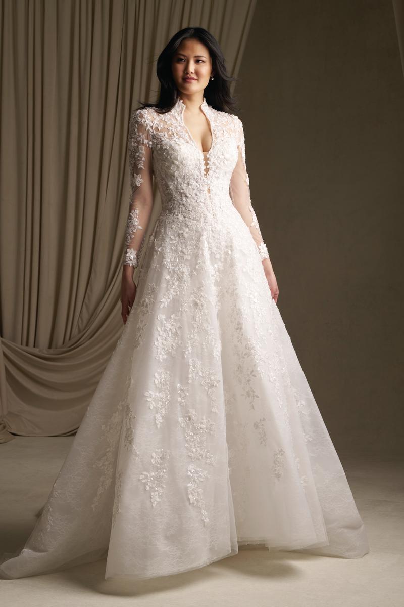 Allure Couture C811NC Long Sleeve Lace Ballgown Bridal Gown