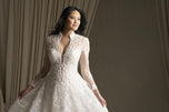 Allure Couture C811NC Long Sleeve Lace Ballgown Bridal Gown
