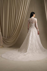 Allure Couture C811NC Long Sleeve Lace Ballgown Bridal Gown