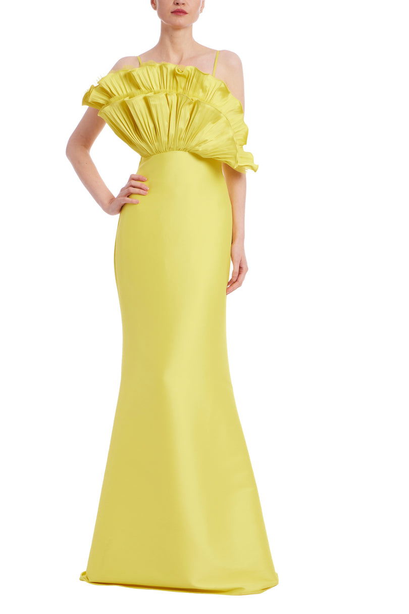 Badgley Mischka Ruffle Bodice Mermaid Gown, Size: 10 in Orchid Badgley Mischka Ruffle Bodice Mermaid Gown, Size: 10 in Orchid