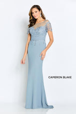 Cameron Blake Illusion Lace Evening Dress CB111