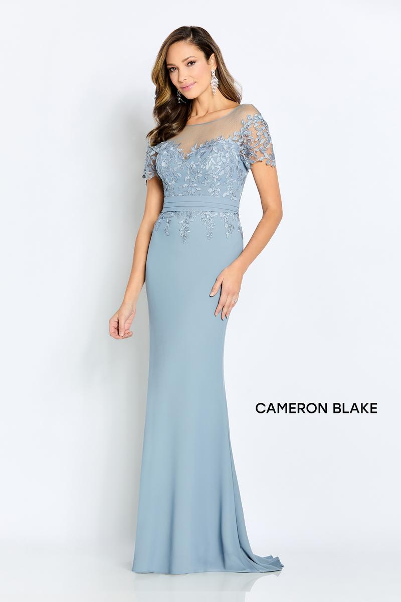 Cameron Blake Illusion Lace Evening Dress CB111