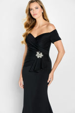 Cameron Blake Off Shoulder Evening Dress CB141