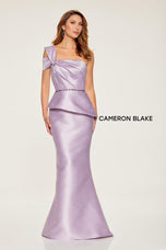 Cameron Blake One Shoulder Peplum Evening Dress CB207