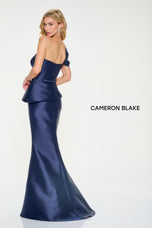 Cameron Blake One Shoulder Peplum Evening Dress CB207