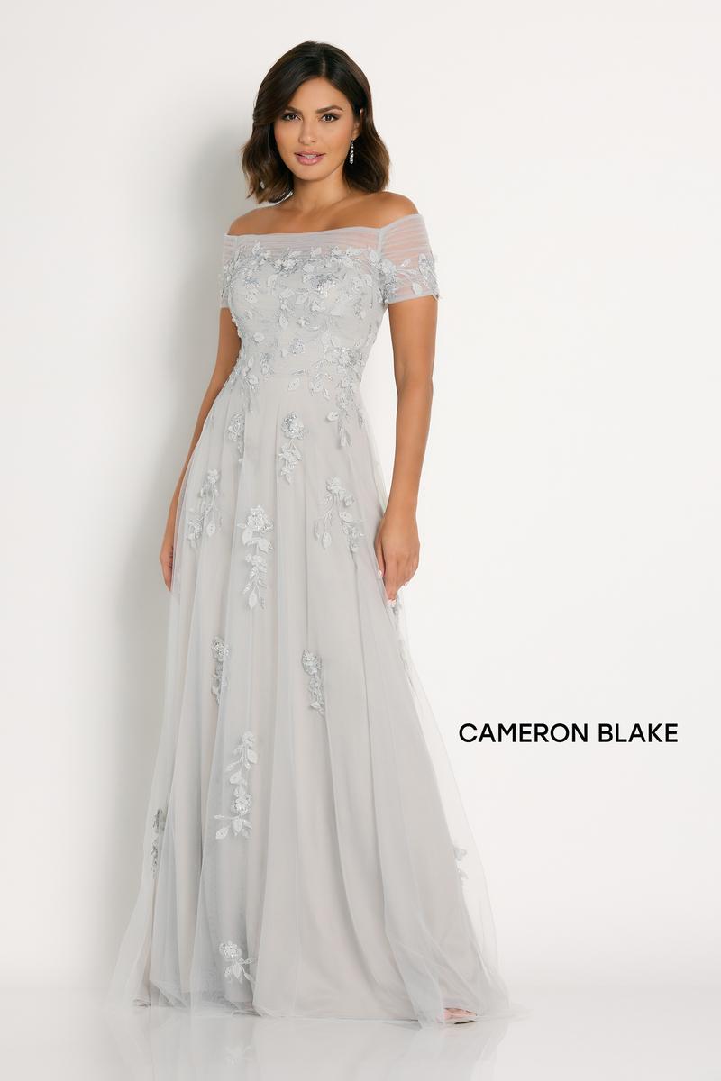 Cameron Blake Off Shoulder A-Line Evening Dress CB751 Cameron Blake Off Shoulder A-Line Evening Dress CB751
