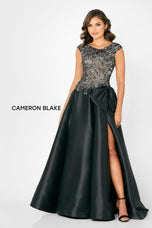 Cameron Blake Cap Sleeve Lace Evening Dress CB778