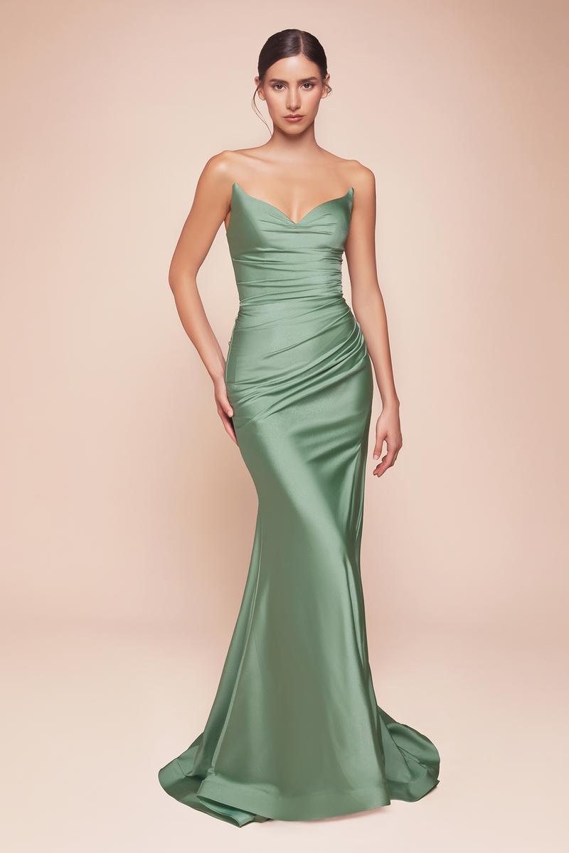 Ladivine Strapless Fitted Long Dress CD791