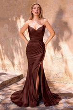 Ladivine Strapless Fitted Long Dress CD791
