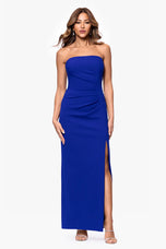 Xscape Evenings "Anne" Scuba Crepe Strapless Dress 6816X