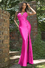 Faviana V-Neck Lace Prom Dress 11405
