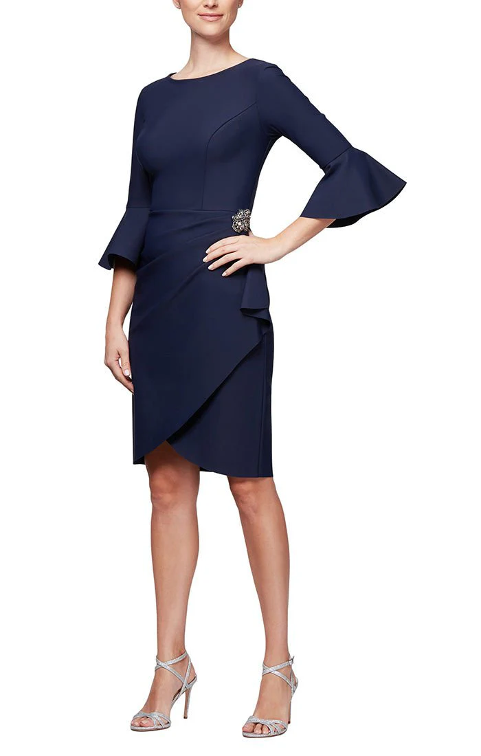 Alex Evenings Cocktail Dress with Bell Sleeves 134183 Alex Evenings Cocktail Dress with Bell Sleeves 134183