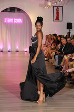 Terry Costa Exclusive Strapless Pearl Flowy Dress 19927A