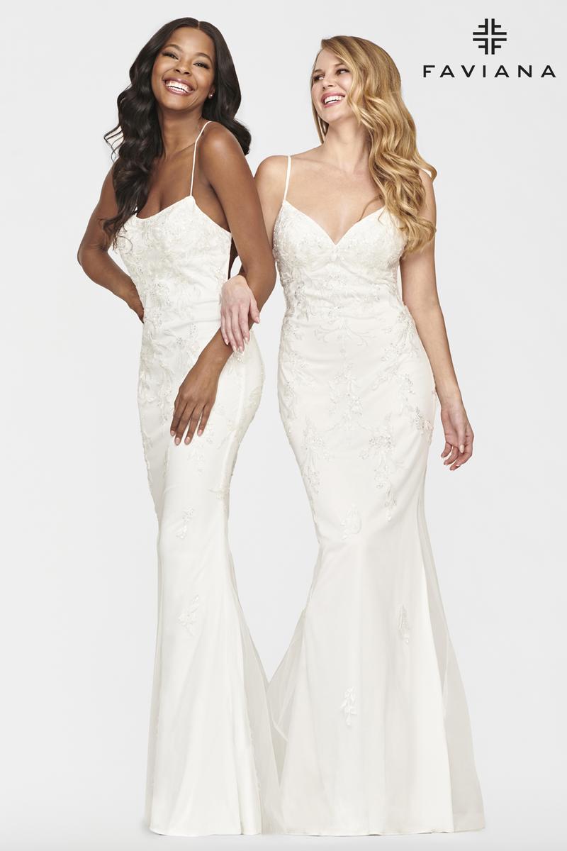 Faviana Long Lace Prom Dress S10633