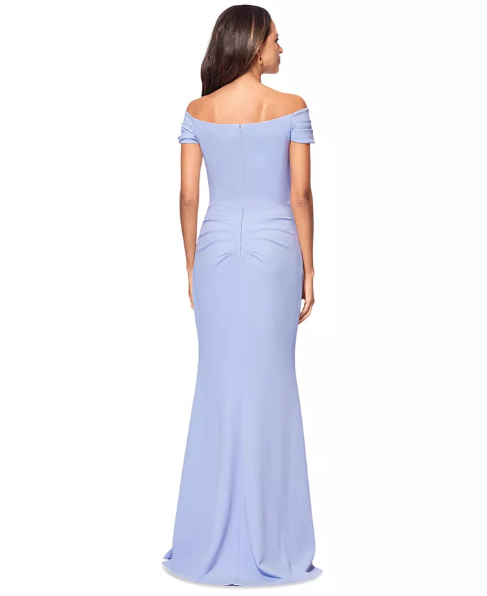 Xscape Evenings "Dani" Scuba Ruched Dress 6370X Xscape Evenings "Dani" Scuba Ruched Dress 6370X